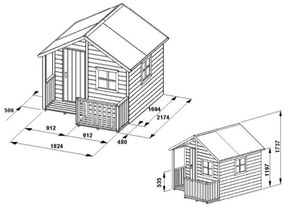 Marimex | Detský drevený domček Chalupa | 11640425