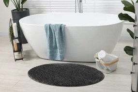 Kúpeľňový koberček SYNERGY glamour / lurex, sivý kruh