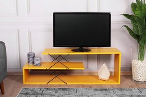 TV stolík Zigzag 120 cm žltý