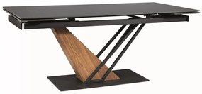 Rozkladací jedálenský stôl Genesis 180/240 cm čierny/jaseň