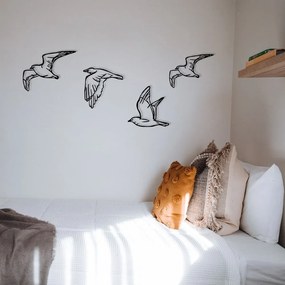 Kovové nástenné dekorácie v súprave 4 ks 100x24 cm Zevahir – Wallity