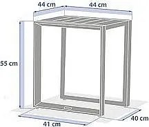Hliníkový odkladací stolík MADRID (cappuccino)