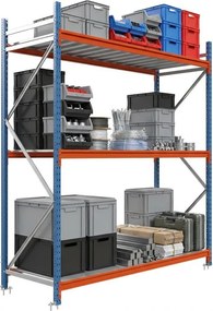 Priemyselný regál Longspan s kovovou policou