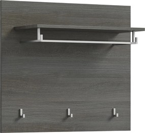 Šatníkový panel s policou Salsa, 80 cm, sivý dub