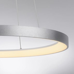 Design hanglamp aluminium incl. LED dimbaar easylift - Hoop