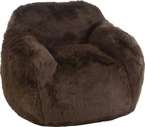 Hnedé plyšové kreslo Cuttie - 98*99*75 cm