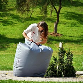 Sedací vak hruška sivá EMI