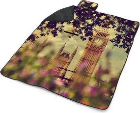 Sablio Plážová deka Paríž Eiffelova veža Flowers: 200x140 cm