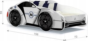 Detská posteľ auto THOMAS 140x70 cm - červená (1)