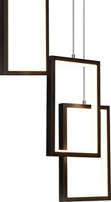 Toolight Toolight, LED závesné svietidlo 18W, 3000K, 1500lm, LHJ089-7CP, čierna, OSW-50064