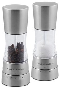Cole&Mason Cole&Mason - Sada mlynčekov na soľ a korenie DERWENT MINI 2 ks 15,7 cm matný chróm GG420
