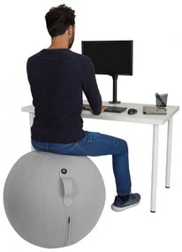 Ergonomická sedacia lopta, sivá