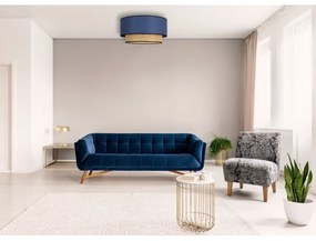 Duolla - Stropné svietidlo BOHO 1xE27/15W/230V pr. 45 cm modrá/ratan