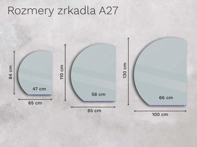 Atypické zrkadlo do kúpeľne s LED osvetlením A27