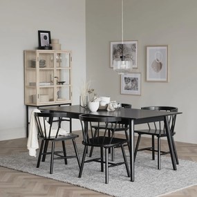 Čierny jedálenský stôl Rowico Lotta, 180 x 90 cm