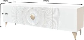 TV-skrinka 48411 Bailey 180cm Drevo Mango Bielené  - Komfort-nábytok
