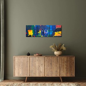 Obraz - Abstrakcia (s hodinami) (90x30 cm)