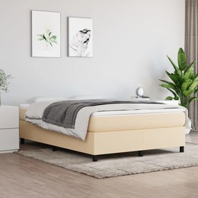 Boxspring posteľ s matracom krémový 140x190 cm látka 3144420
