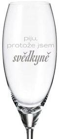 Dekorant svatby Pohárik pre svedkyňu PIJEM PRETOŽE 290 ml 1KS