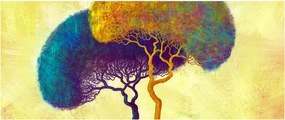 Obraz - Stromy na kopci (120x50 cm)