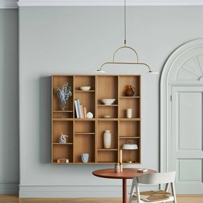 Závesná knižnica v dekore duba v prírodnej farbe 70x70 cm Mistral – Hammel Furniture