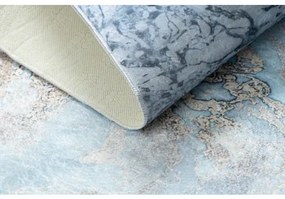 ANDRE 2248 umývací koberec Mramor, protišmykový - modrý Veľkosť: 80x150 cm
