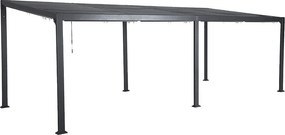 DEOKORK Záhradný hliníkový altánok LUXURY 6x3,5 m (grafit)