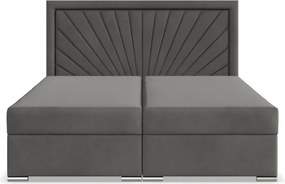 Manželská posteľ VICENZA Velvet 180×200 cm sivá