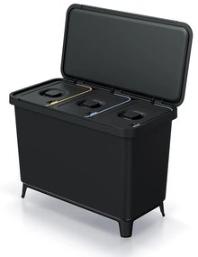 Odpadkový kôš, 3 x 10 l, čierna