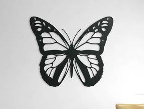 drevko 3D nálepka na stenu Pôvabný motýľ Rozmer obrazu: 27,5 x 32,5 cm, Farba dekorácie: Čierna