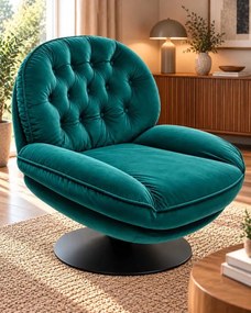 LuxuryForm DESIGN Relaxačné otočné kreslo LUNA - zelené