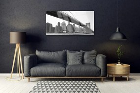 Obraz na skle Most mesto architektúra 100x50 cm