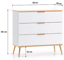 Glamour komoda VITERBO so zásuvkami