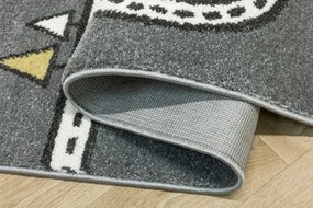 Detský koberec Lima C263A svetlosivý / krémový