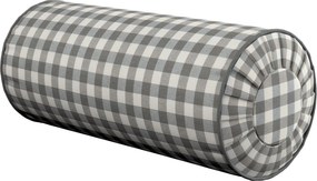 Valcový vankúš so záhybmi farba produktu sivá látka vzorované
