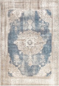 XXXLutz PLOCHO TKANÝ KOBEREC, 140/200 cm modrá, krémová Kayoom - Online Only bytové doplnky - 005937065001