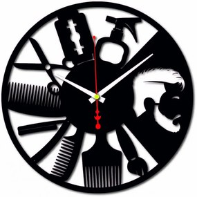 Sentop - Moderné hodiny do holičstva  GAJFA PR0358 I čierne