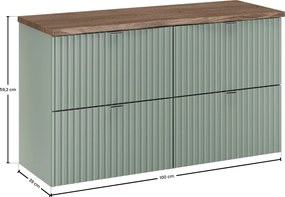 Comad Kúpeľňová skrinka pod doskové umývadlo SET-LRG B NAT Casella 100 zelená/dub casella