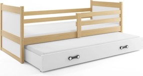 Posteľ s prístelkou RICO 2 200x90 Borovica - Biela