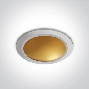 Moderné svietidlo ONE LIGHT WHITE-BRASS LED 16W 10116FD/W/BS