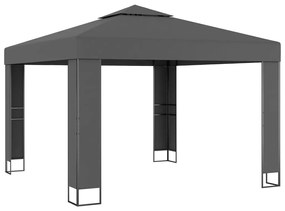 Altánok s dvojitou strieškou 3x3 m, antracitový