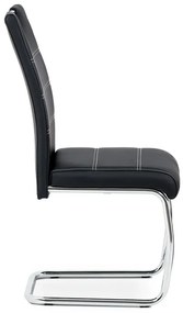 BONTEC Jedálenská stolička, čierna, ekokoža, HC-481 BK Farba: Šedá