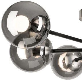 Prisadený luster MALENA 6xE14/5W/230V matný chróm/dymová