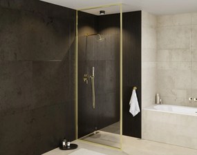 Besco Sprchovací kút Walk-In ICON GOLD 100 (110x 120), výška 200 cm - bez vaničky BESCO-Rozmery: šírka: 110