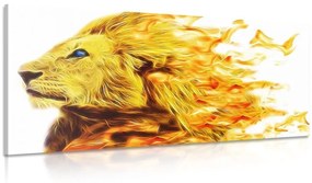 Obraz ohnivý lev - 100x50