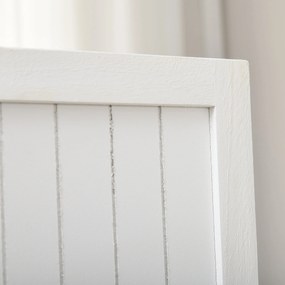 HOMCOM Drevený Paraván Interiérový Delič Skladací 4 Panely 160 x 170 cm Biela | Aosom