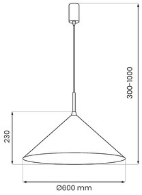 Závesné svietidlo Capital, 1x zlaté kovové tienidlo, (fi 60cm), b