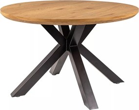 Okrúhly jedálenský stôl Ritmo 120 cm dub prírodný/čierny