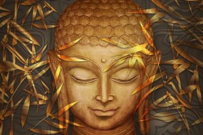 Samolepiaca tapeta detail tváre usmiateho Budhu