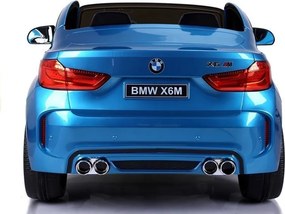 LEAN CARS Elektrické autíčko BMW X6M pre deti modré lakované
